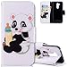 Produktbild HMTECH Huawei Mate 20 Lite Hülle Leder Cute Schön Flaschenpanda Flip Bookstyle Standfunktion Karten Slot Magneterschluß Tasche Brieftasche Etui für Mate 20 Lite,Bottle Panda