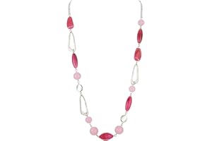 FULU AUTUMN Collana da Donna in Argento con Perline Lunghe Collana di Metallo Bohémien Conchiglia Donna Regali Compleanno