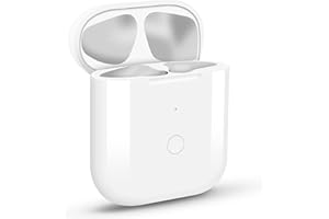 Hearkey Wireless Charging Case Compatible with Air Pods 1st & 2nd Gen, Charger Case Replacement with Sync Button Bluetooth Pairing 5 Times Full Charge White