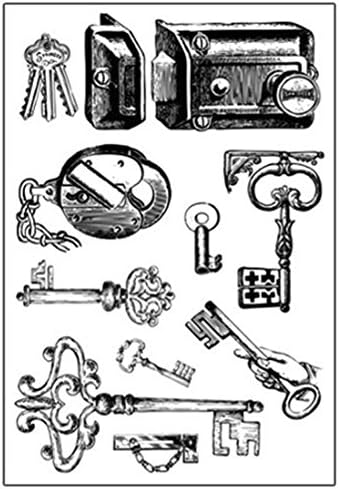 Buyby Stamping Durable Clear Stamp Printing Silicone Seal Vintage Lock