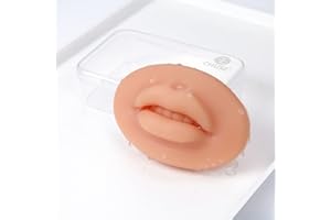 CHUSE Silicone Pratica Labbra Pelle Microblading Riutilizzabile 5D Labbra Morbido 2 pezzi Per Principiante Formazione Tattoo Trucco Permanente (Pelle media)