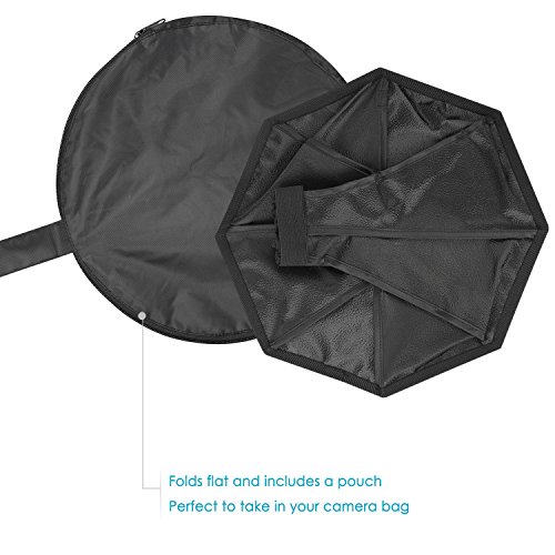 Neewer Pro  pro Version de Neewer Produit  8  20cm Universel Pliable Octagone Studio Softbox Flash Diffuseur pour Flash Compact Sur-cam  ra et Hors-cam  ra  PourCanon 430EX II  580EX II  600EX-RT  Nikon SB600 SB800 SB900  Neewer TT560  TT680  TT850  TT860  Youngnuo YN560  YN565  YN568  Vivita Flash  Sunpack  Sunpak  Nissin  Sigma  Sony  Pentax  Olympus  Panasonic Lumix Flash avec Sac de Transport