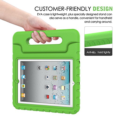 MoKo Hülle für iPad 2 / 3 / 4 – Superleicht EVA Kids Shock Proof Cover Stoßfest Kindgerechte Schutzhülle für Apple iPad 2 / 3 / 4 9.7 Zoll Tablet-PC, Grün - 7