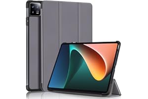 YIIWAY Etui kompatybilne z Xiaomi Pad 6 / Xiaomi Pad 6 Pro (11 cali), szara smukła obudowa na tablet obudowa z funkcją automatycznego uśpienia/budzenia i funkcją stojaka YW55006