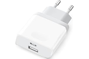 Chargeur USB C 20W Rapide Prise pour iPhone 15 14 13 12 11 Pro Max SE XS XR 8 Plus, Samsung Galaxy, iPad, Téléphones, Embout Type USBC Secteur Alimentation Tete Mural Bloc Adaptateur Anlikool