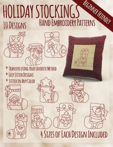 Holiday Stockings Hand Embroidery Patterns