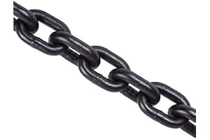 TOP-VIGOR Barriera in plastica per catena 5 metri, catena in plastica resistente, recinzione di sicurezza per giardino decorativo (nero)