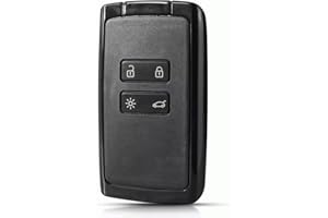 AUTOZOCO Carcasa Mando Llave del Coche 4 Botones, Funda de Llave de 4 Botones, Compatible con Renault Kadjar, Megane 4, Espace 5, Clio 5, Koleos 2, Captur 2, Talisman, Scénic 4, Duster, Negro
