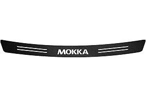 JYMLOV Car Carbon Fiber Rear Bumper Protector for Op-el Mokka, Trunk Door Sill Strip Anti-Scratch Decorative Sticker Styling Accessories - Strong Stickiness,Black