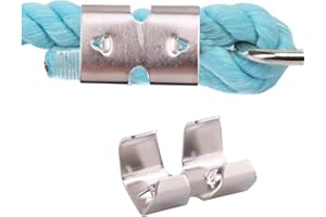 DEEKOUDT Double Rope Clamps Fits 0.31-inch(8mm) to 0.47-inch(12mm) Braided Ropes Pack of 10