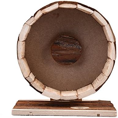 Wooden Chew Bite Exercise Wheel Pet Toy for Little Pets Hamster