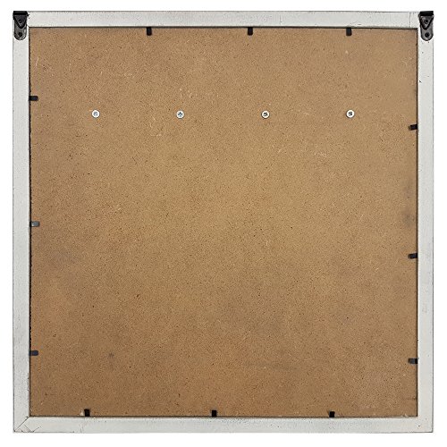 proheim Memo-Tafel mit Schlüssel-Haken Schlüssel-Brett 38 x 38 cm Kreide-Tafel aus Holz (Grau) - 4