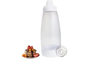 DNGH Dosatore Pancake Pastella Dispenser Impasto Dosatore Impasti Bottiglia Miscelazione per Cupcake Muffin Crepe Waffle