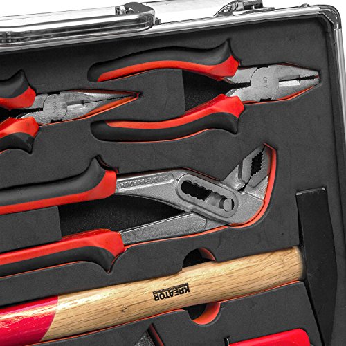 Werkzeugkoffer Werkzeug Koffer bestückt 51 Teile – Aluminium 39 x 29 x 11 cm - 3