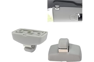 RUAYIA 2 Stück Auto Sonnenblende Clip, Auto Sonnenblende Halterung, Blendfreie Halterung für Sonnenblenden Kompatibel mit VW Caddy Golf Mk4 Sharan Passat Polo Amarok Transporter T5 Touran Seat - Grau