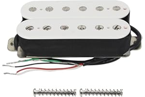 FLEOR Pickup per chitarra elettrica Pickup Humbucker a doppia bobina Pickup al ponte in ceramica da 52 mm - bianco