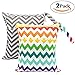 Produktbild 2 Pack Baby Wet and Dry Cloth Diaper Bags Waterproof Reusable with Two Zippered Pockets,12"x 14" multi&grey 2 Pack