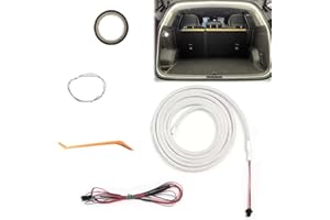 WDKXCN Dynamic Flowing Car Trunk Light Strip, Waterproof Car Led Interior Lights Strip, Flexible Cutting car led strip lights for Trunk, Universal Auto Interior Lights for cars Suvs Trucks, White, 4m