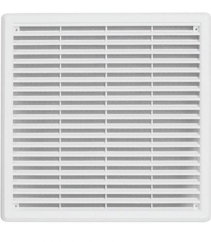 Haco Rejilla de ventilación - rejilla de ventilación de plástico ASA con protección contra insectos: 300 x 300 mm - blanco