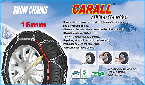 Cadenas de Nieve Rombo A 16 mm X 4 4 Focos Para Camión Caravana Grupo CARALL 240