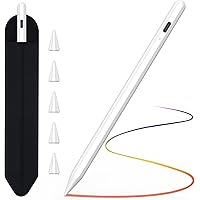 TQQ Penna per Apple iPad (2018-2023), 2 Generazione ipad Pencil con Sensibile all'Inclinazione & Rigetto del palmo, Stylus pe