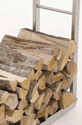 CLP Edelstahl Kaminholzregal / Kaminholzständer KERI, bis zu 8 Größen wählbar 25 x 80 x 150 cm - 4