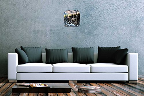 Wanduhr Retro Marke Wölfe Wand Acryl Uhr 25×25 cm - 2