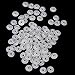 Resin Snap Fasteners Buttons Poppers 14.1mm Pack of Approx.100 Sets White