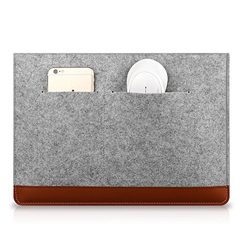 Laptoph  lle Laptoptasche Notebooktasche Sleeve Tasche H  lle Ultrabook Laptop Tasche f  r Apple Macbook Air  Verschluss mit Klettband Schwarz 13 Zoll