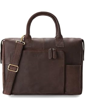 LEABAGS Pittsburgh Handtasche aus echtem Büffel-Leder im Vintage Look