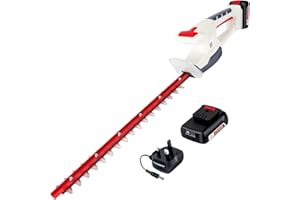 NETTA Cordless Hedge Trimmer & Cutter - Ultra-Light, Lithium-Ion Battery, Charger Included – 450 mm Blade Length, 16 mm Tooth Opening