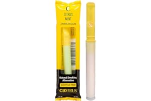 COS Cigtrus Natural Smoking Alternative Aid Craving Relief Tobacco Free Nicotine Free Non Electric Oxygen Inhaler Stick for Oral Fixation Support (All 4 Flavors) (Citrus Mint, Pack of 1)