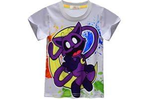 DONY Funjoyz Smilinges T-Shirt Critterses Bambini e Ragazzi,Catnapes Manica Corta Costume per Bambini Ragazzi Ragazze Felpa Grafica con 3D Manica Corta Estiva dei Cartoni Animati Halloween Costume a Festa