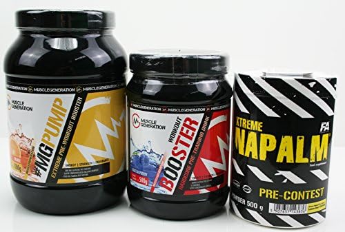 Pre Workout Set Muscleg Eneration Workout Booster Blue Raspberry # Mgpump Orange | FA Nutrition Napalm Pre Contest Lemon Lime