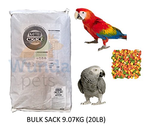 KAYTEE EXACT RAINBOW CHUNKY LARGE PARROT COMPLETE CAGE FOOD 9.07KG 20LB BULK BAG