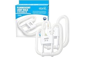 BARGAINS-GALORE Set Of 2 Fluorescent Light Bulb - 2 Pin Energy Saving 16w Slim Lamp Tube 2d | Long Life Lamp Durable | High Efficiency - Compact Pack Of 2 Tubes | 2-Pin White (10,000 Hours) GR8 3500k 16 Watt Bulbs