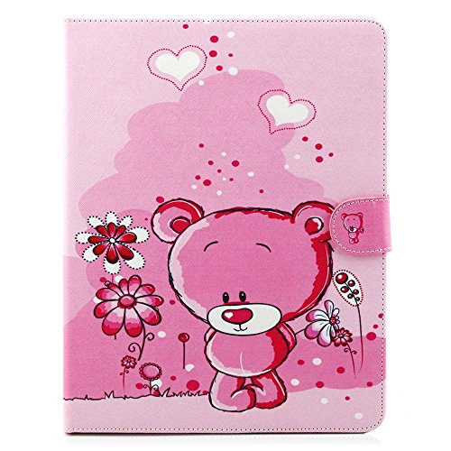 iPad 2 iPad 3 iPad 4 Hülle, Deenor Bear Pattern PU Leder Abdeckung Stand Flip Schutzhülle Hülle für Apple iPad 2 iPad 3 iPad 4. (Bear) - 2