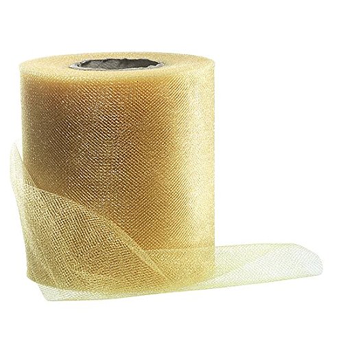 Preisvergleich Produktbild DekoWoerner Perlonband 100mm / 25m gold