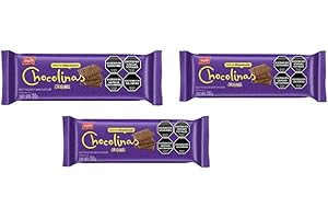 VOGLIARGENTINA Chocolinas Galletitas Balgey. Set di 3 confezioni da 170 grammi. Deliziose gallette argentine al sapore di cioccolato.