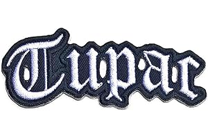 ROCK OFF OFFICIALLY LICENSED PRODUCTS 2pac Tupac Patch Cut Out Logo Official Embroidered Woven Iron on Taglia unica