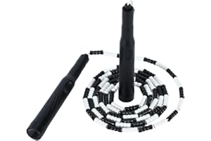 HIDYLIU Miękka skakanka z koralikami, regulowana skakanka, segmentowa, miękka skakanka z koralikami, regulowana długość, fitness, skakanka dla dzieci i dorosłych