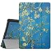 Produktbild MoKo Hülle für Huawei MediaPad M5 Lite 10, Ultra Slim PU Leder Tasche Schutzhülle Smart Case mit Auto Sleep/Wake up Funktion und Standfunktion für Huawei MediaPad M5 Lite 10" 2018 - Aprikose Blume