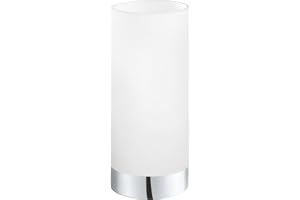 EGLO bordslampa Damasco 1, nattduksbordslampaa, sänglampa av metall i krom