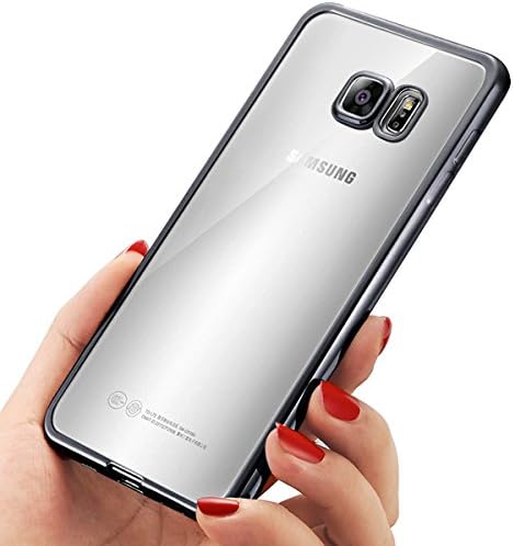 Samsung Galaxy S7 Case Cover, Mture Shock Reduction Plating Bumper Case Galaxy S7 Transparent Soft Gel TPU Silicone S7 Case For Samsung Galaxy Case S7 (Gray Black)