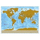 El bonito estampado de cuatro colores del mapa para rascar y el precioso embalaje hacen que el mapamundi sea una gran idea para regalar a trotamundos y viajeros asiduos