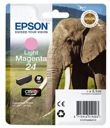 Epson T2426 Tintenpatrone Elefant, Singlepack hell magenta