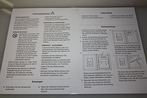 1x Bilderrahmen 38×24 Gipsabdruck Baby Hand Fuß Fotorahmen, Baby Abdruck UVP 20€ - 5