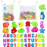 ♥ 2 piezas de malla baño bolsa de almacenamiento de juguete: 33 * 48 cm / 13 x 19nches y 30 * 40cm / 12 x 16nches. puede ser colgado en el baño, cargado de juguetes de los niños, o con productos para el baño. mantener el cuarto de baño ordenado. con 4 ventosas extra fuertes, fácil de montar y desmontar.