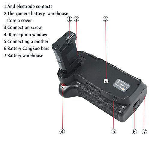 DSTE BG-2F Grip vertical avec batterie suppl  mentaire et t  l  commande sans fil pour Nikon D3100