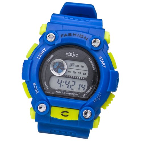 Damen Herren Uhr Sportuhr LED Digital Uhr LED Quarzuhr Armbanduhr Hellblau